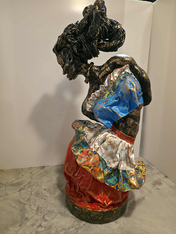 Hand-sculpted resin figure